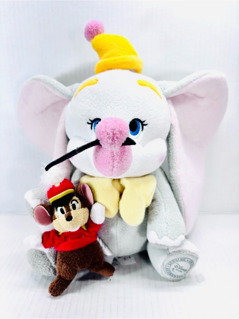 Authentic Disney Parks Clown Dumbo Plush 10" With Timothy Mouse Soft RARE!